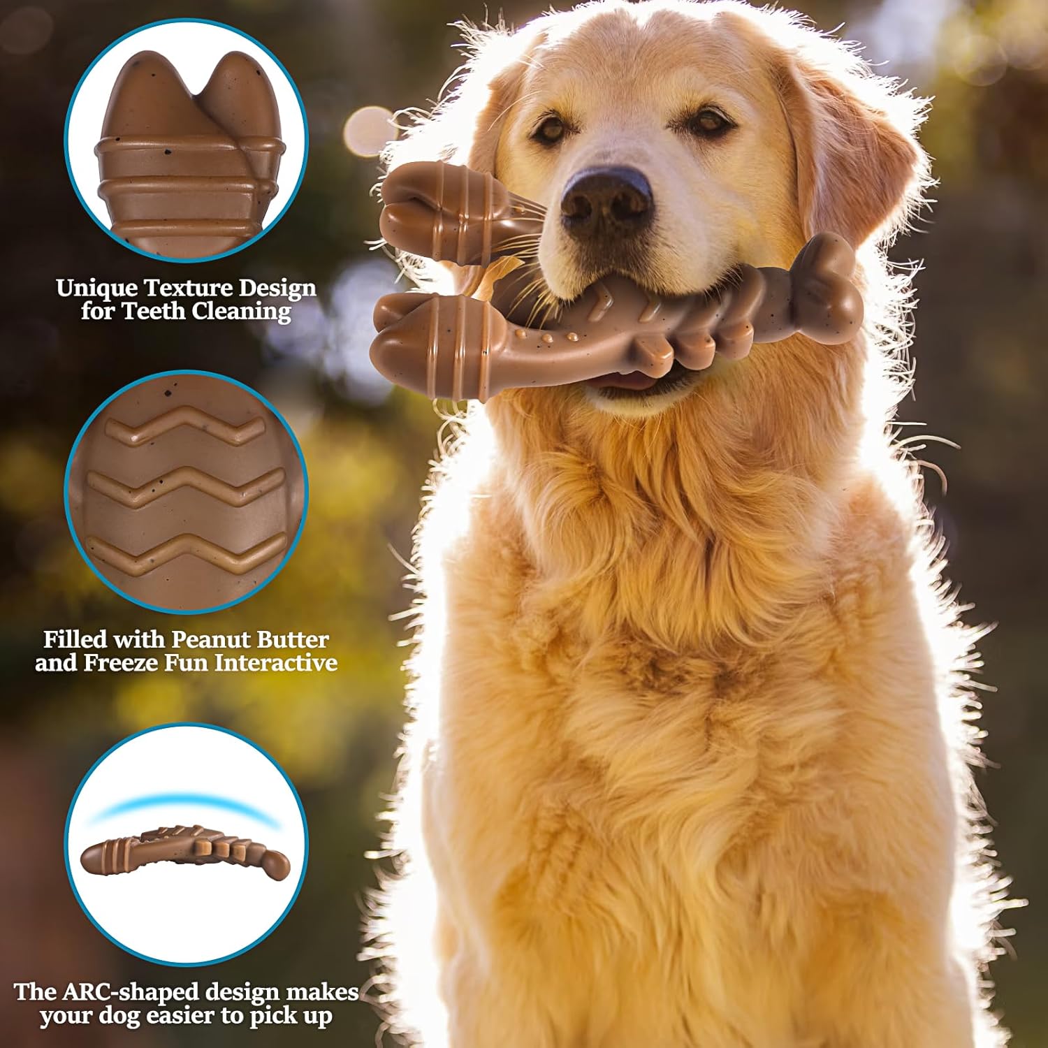 NEZIN Juguetes masticables para perros para masticadores agresivos,...
