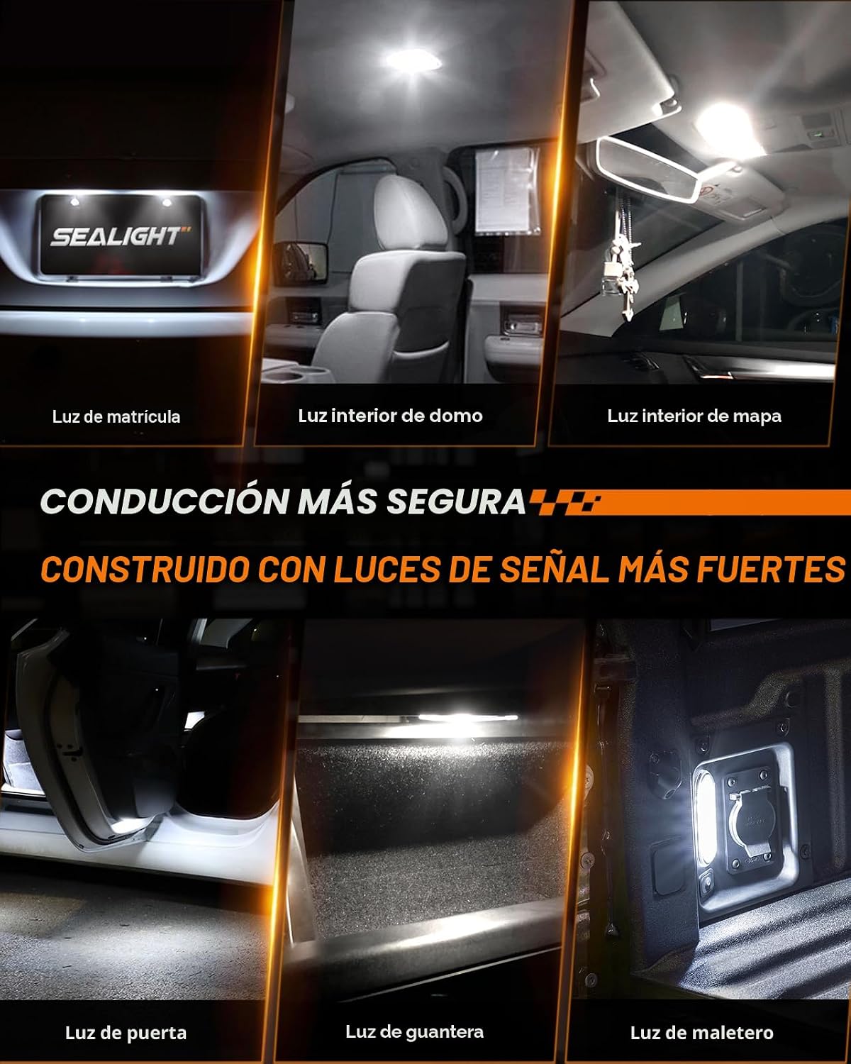 SEALIGHT 194 - Bombilla LED de 6000 K, color blanco, para placa de...