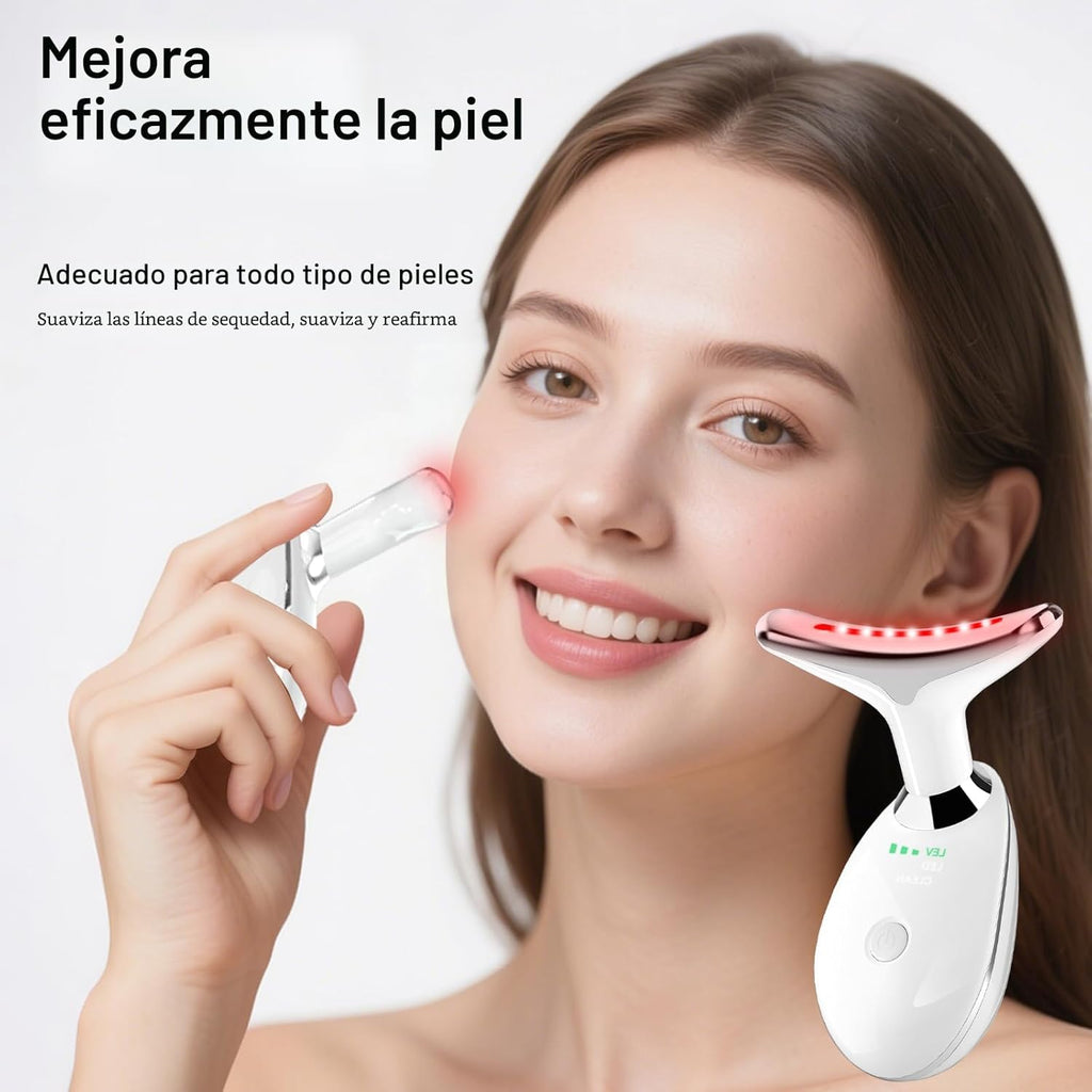 Terapia de luz roja para cara, varita de terapia de luz LED de 7 co...