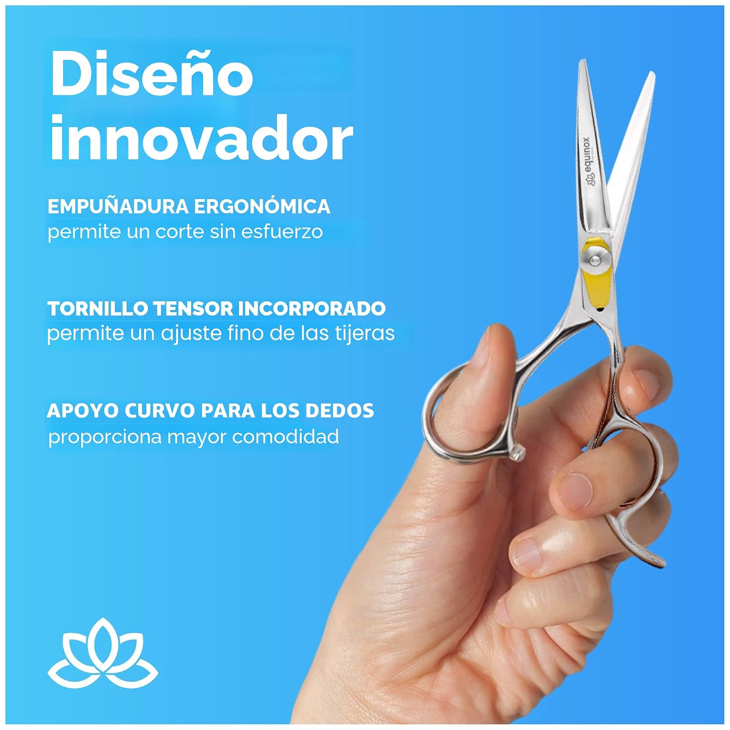 Equinox - Tijeras profesionales para cortar el cabello, longitud to...