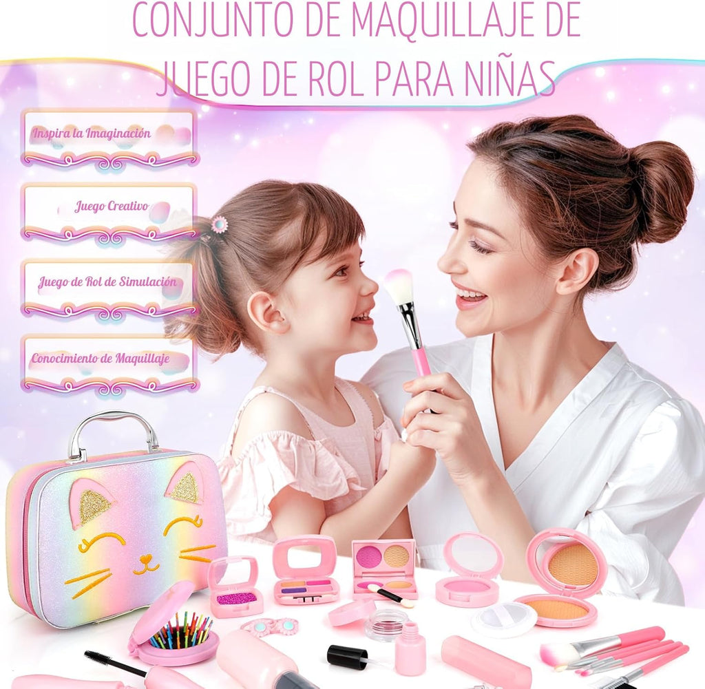 Maquillaje de simulación para niños pequeños, juego de maquillaje d...