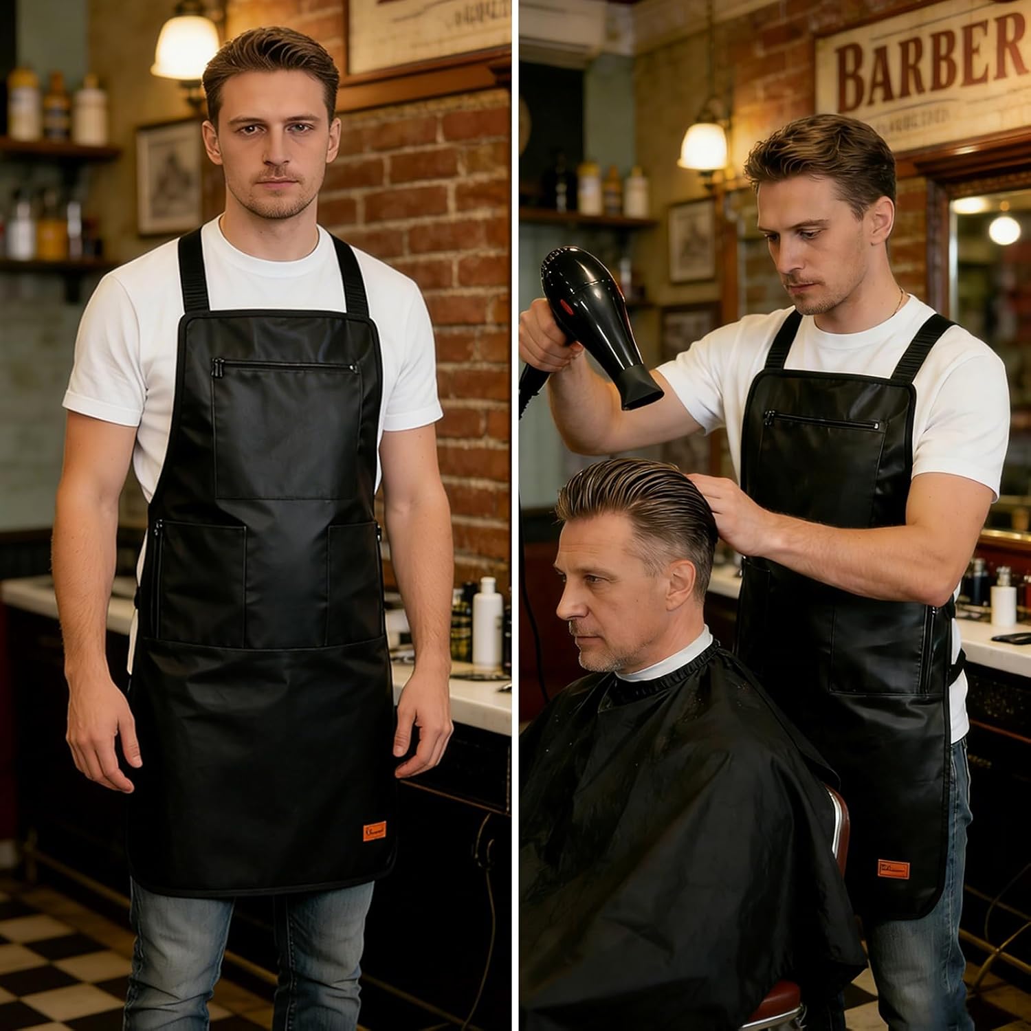 Pelocapa Delantal de peluquero para estilistas, delantal profesiona...