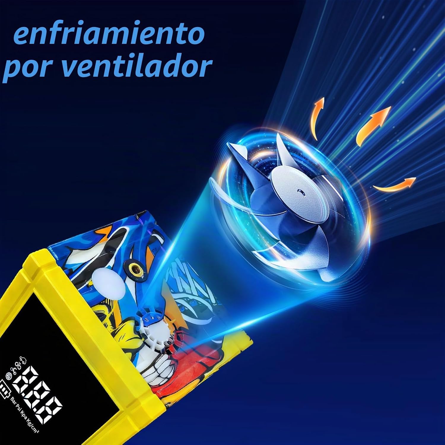 Arrancador portátil de batería de coche con compresor de aire, paqu...