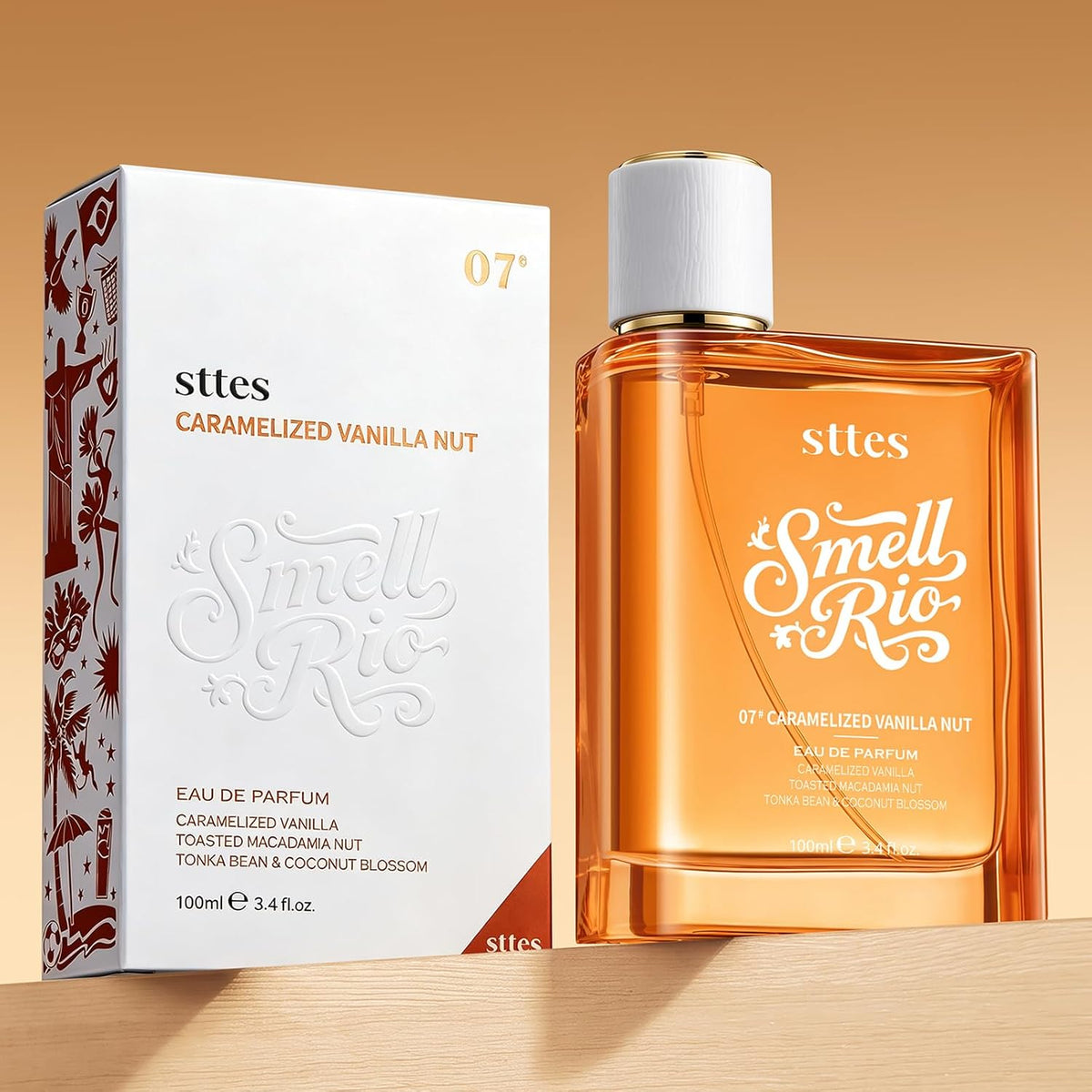 Sttes Smell Rio 07 - Perfume de vainilla caramelizada para mujer |...