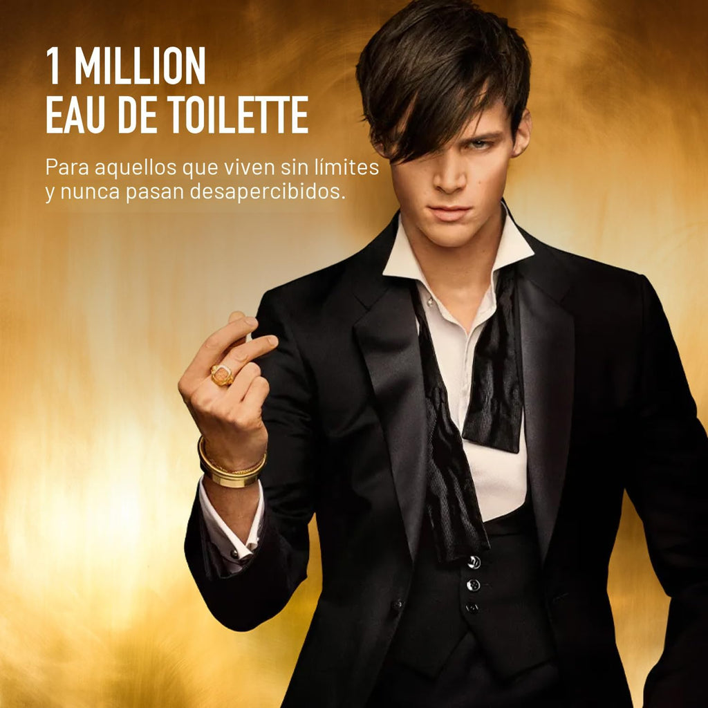 Rabanne 1 Million Eau de Toilette - Fragancia de diseñador de larga...