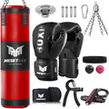 Saco de boxeo Mesetast para adultos, juego de saco de boxeo pesado...