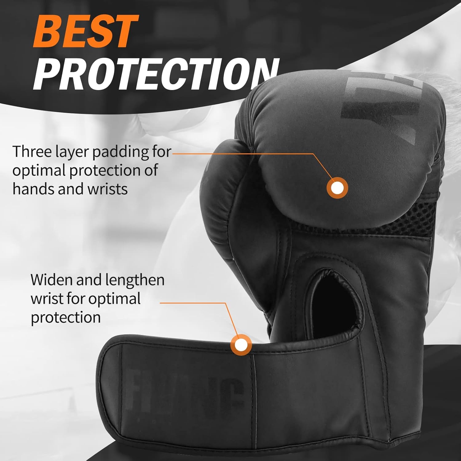 FIVING Guantes de boxeo para hombres y mujeres, adecuados para boxe...