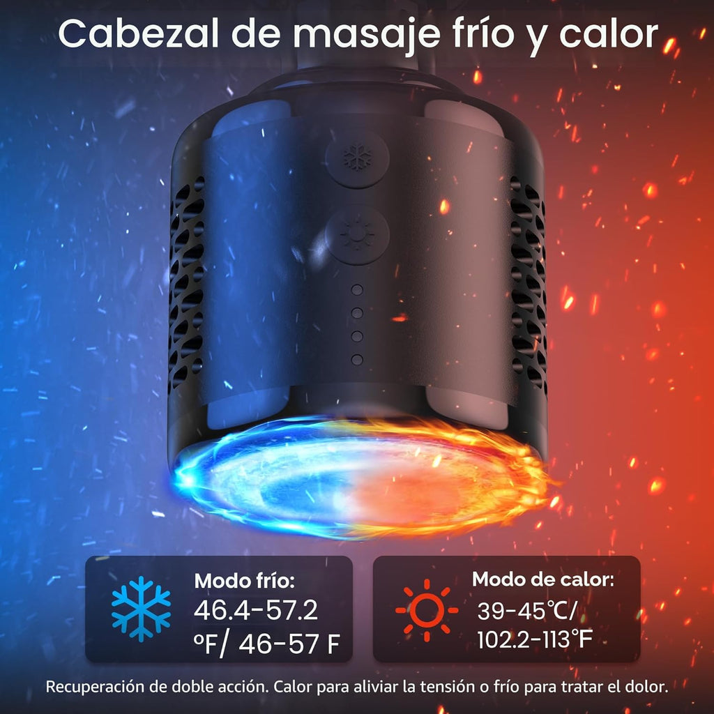 NAPRE Mini pistola de masaje 3 en 1 con calor y frío, masaje de esp...