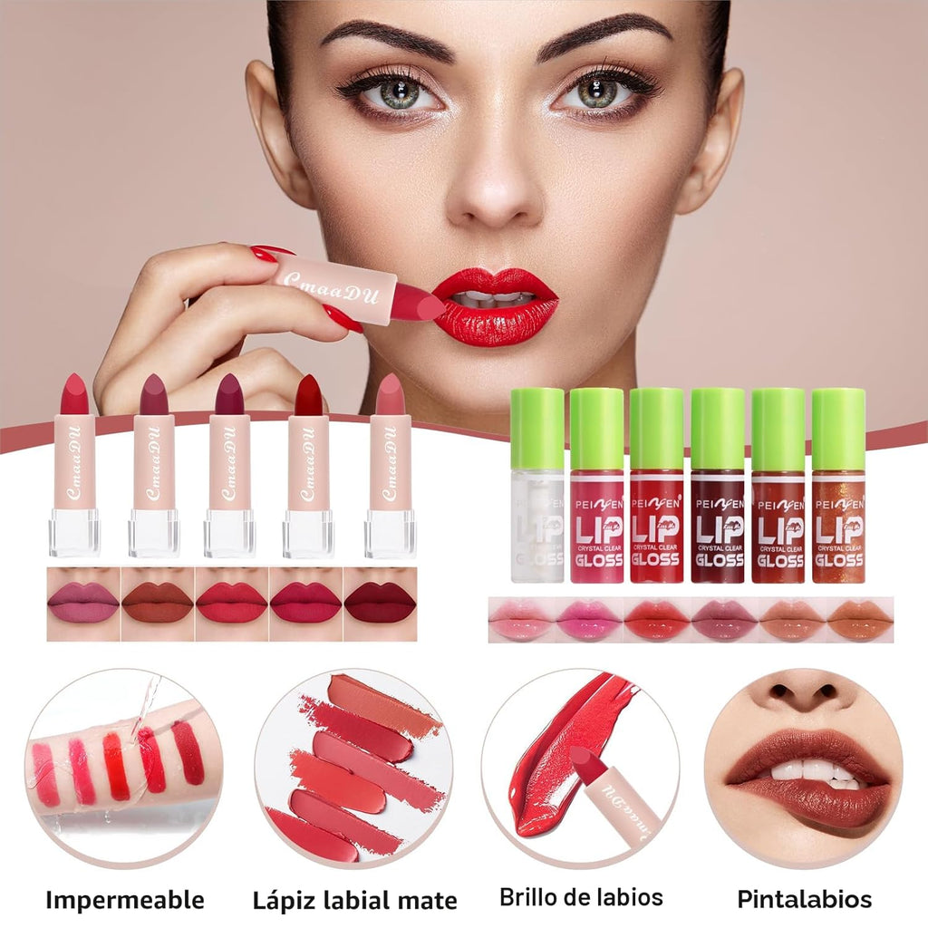 Kit de maquillaje todo en uno, kit de maquillaje de viaje, juego de...