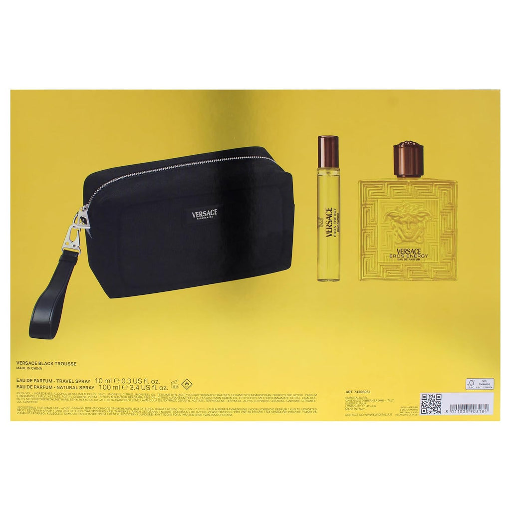Versace Eros Energy by Versace - Juego de regalo de 3 piezas de 3.4...