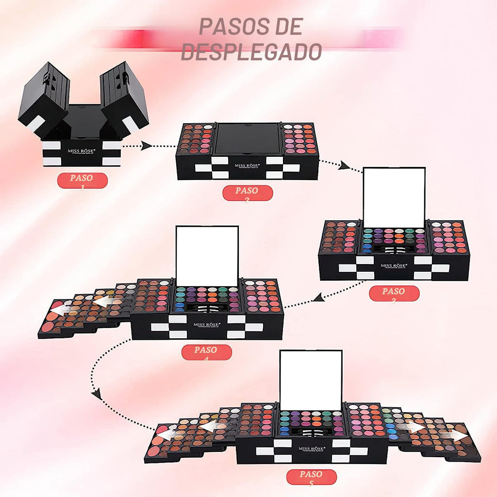 MISS ROSE M - Paleta de maquillaje de 148 colores, kit de maquillaj...