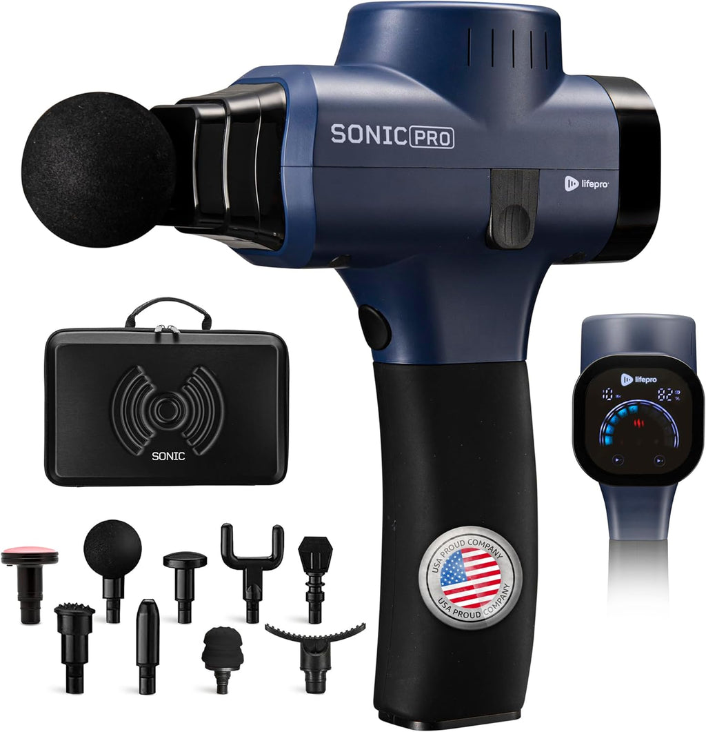 LifePro Sonic Pro Pistola de masaje eléctrica de mano \u2013 Pistol...