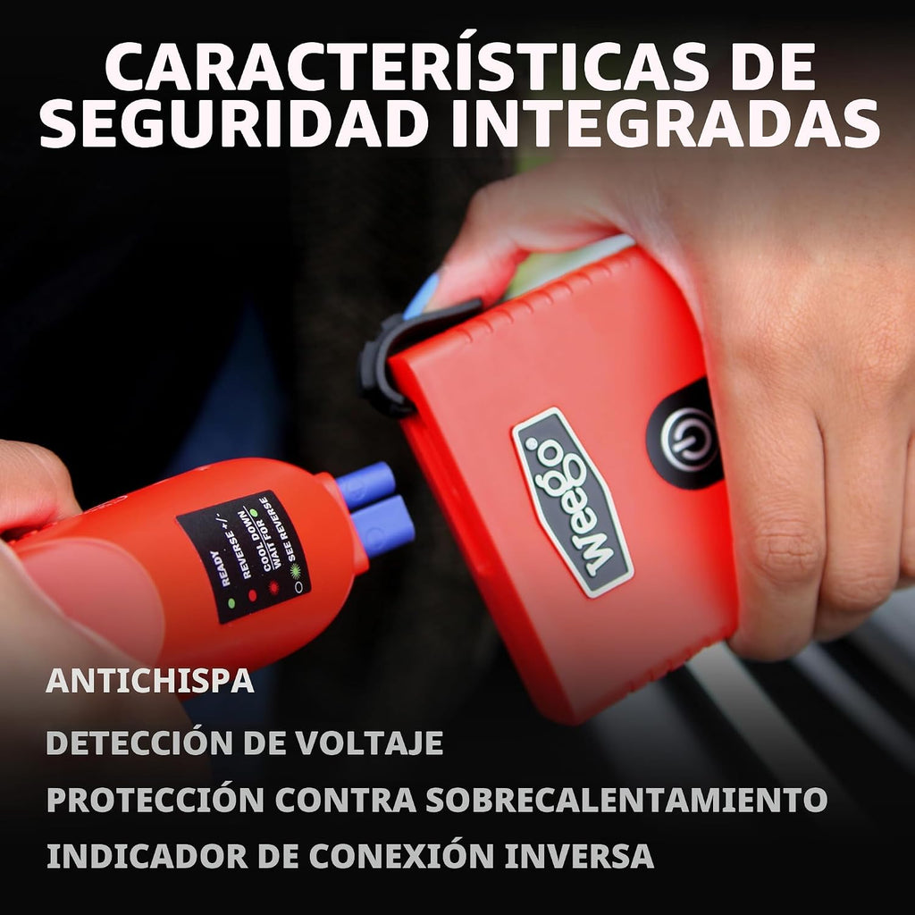 Weego 44s: Arrancador de batería de litio de 12V para automóvil de...