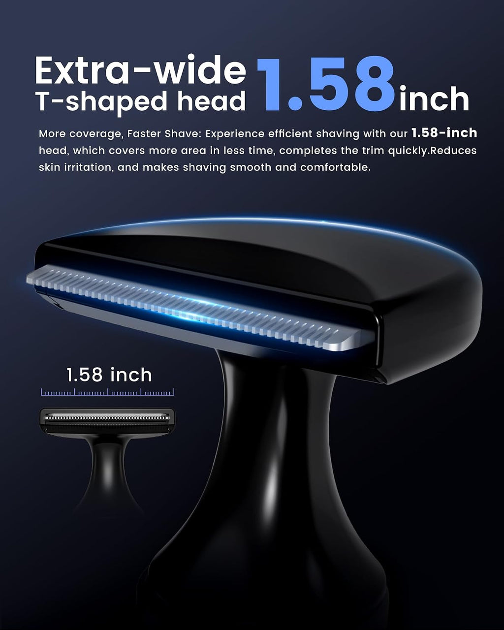 NUBACK Afeitadora eléctrica de espalda para hombres, afeitadora de...