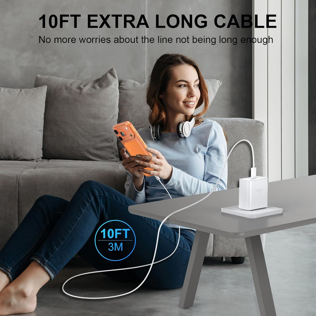 Cargador para iPhone 17 16 Pro Max de carga rápida, 45 W USB C iPho...