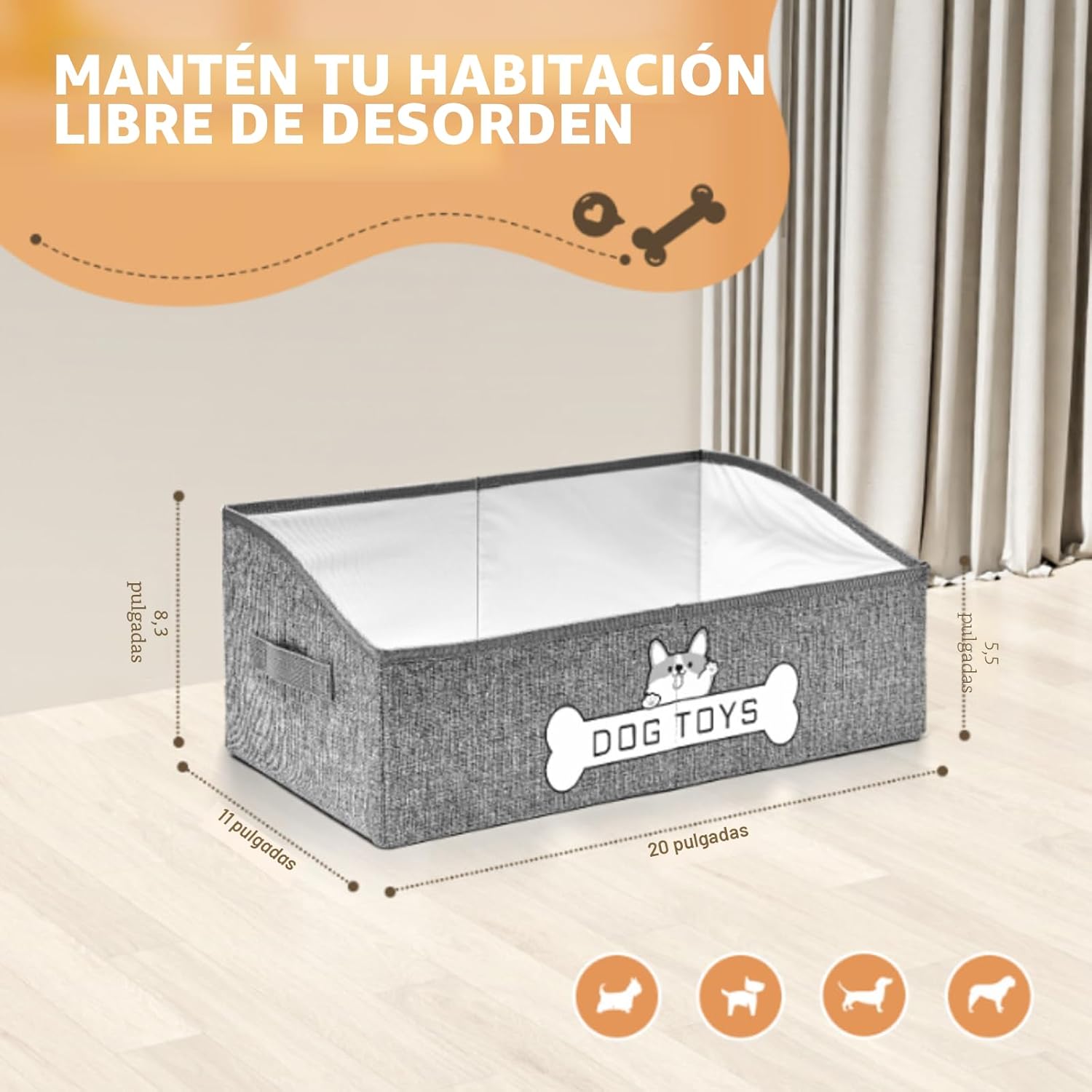 Mutiearo Cesta de juguetes para perros, especialmente diseñada para...