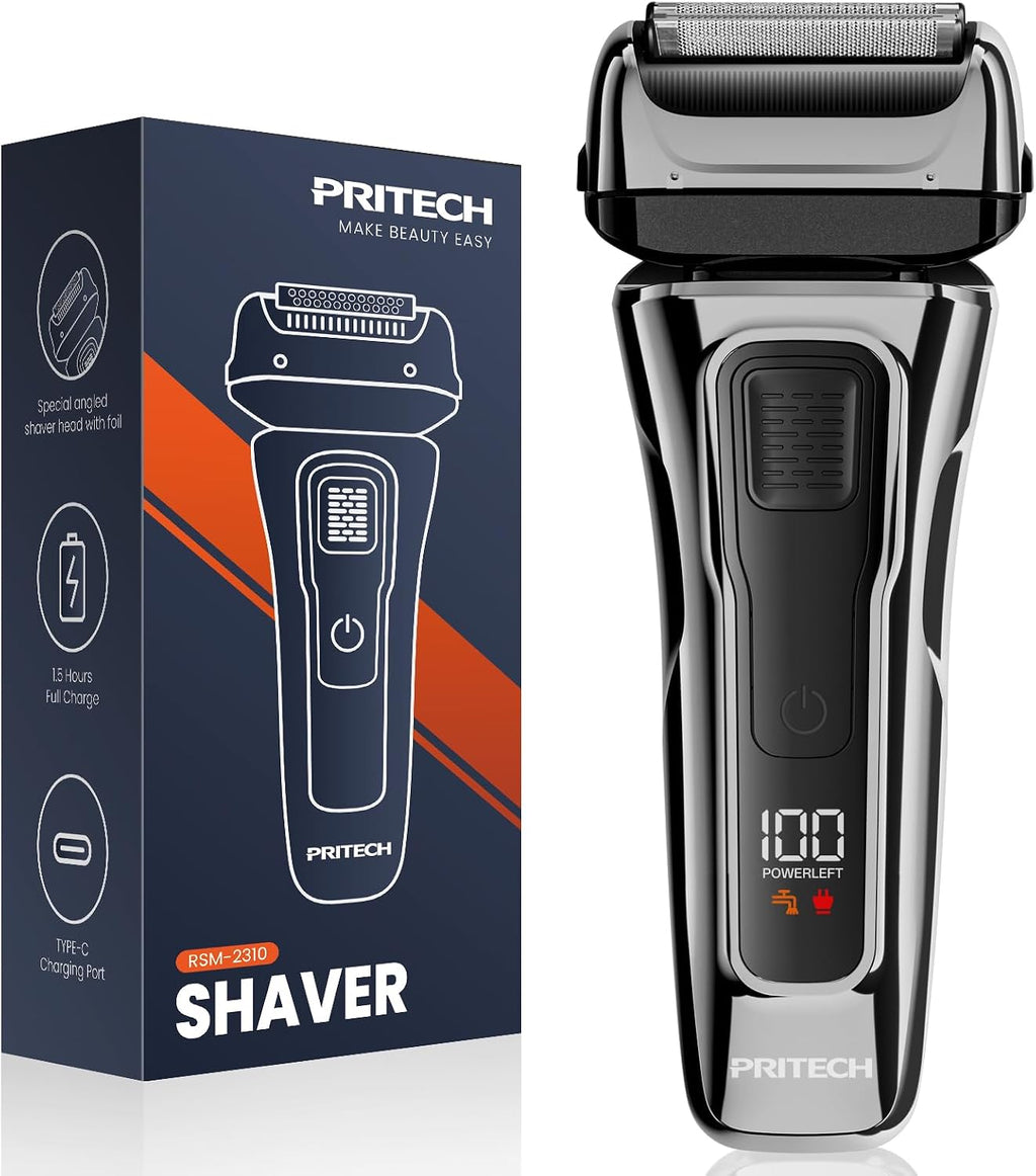 PRITECH Afeitadora de aluminio para hombres, maquinilla de afeitar...