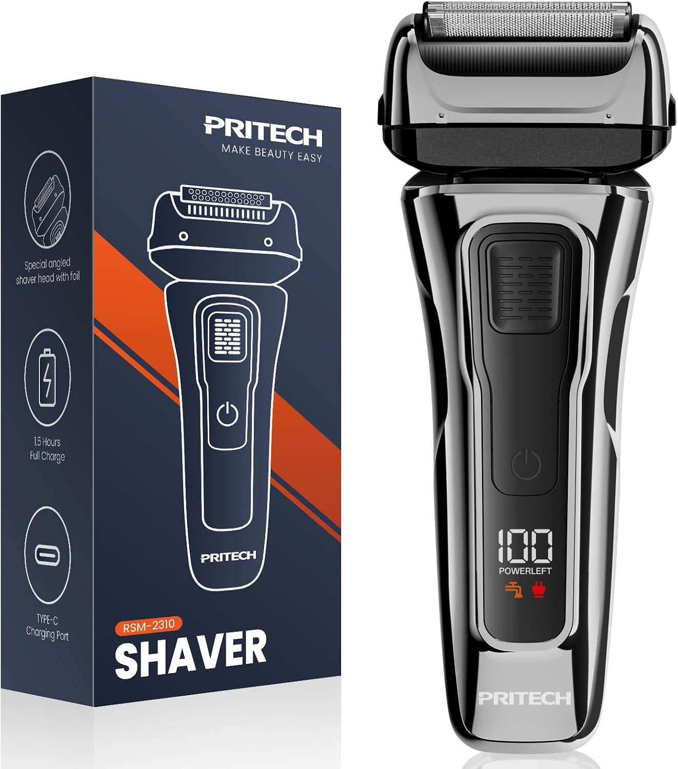 PRITECH Afeitadora de aluminio para hombres, maquinilla de afeitar...