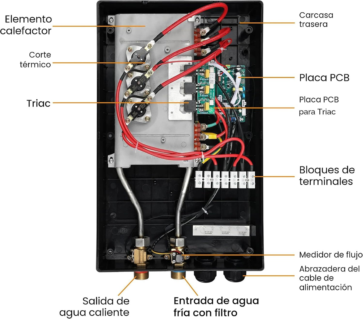 WINTEMP 27kW calentador de agua eléctrico sin tanque 240V ETL certi...