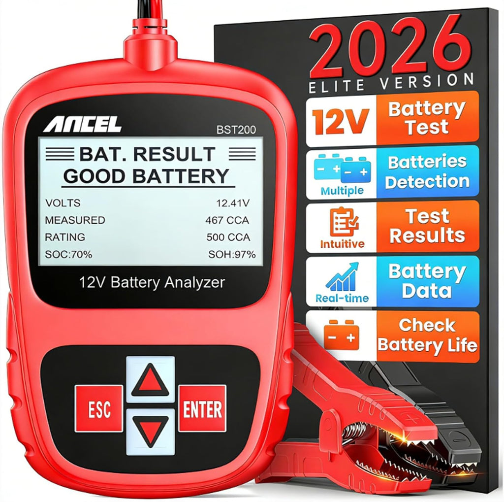 ANCEL BST200 Probador de Batería de Coche 12V, Probador de Carga de...