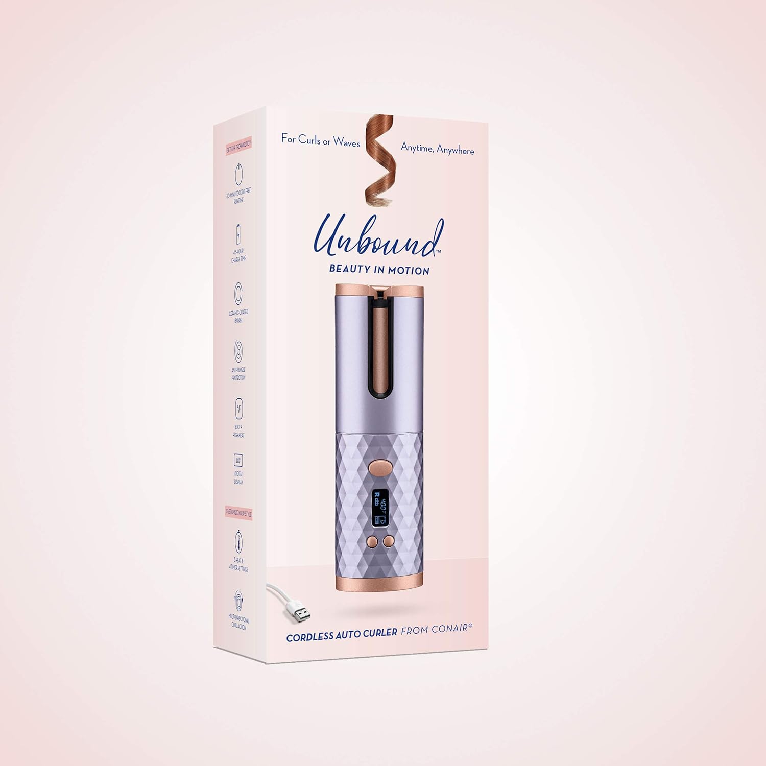 Conair Unbound Rizador Automático Inalámbrico - Rizador Automático...