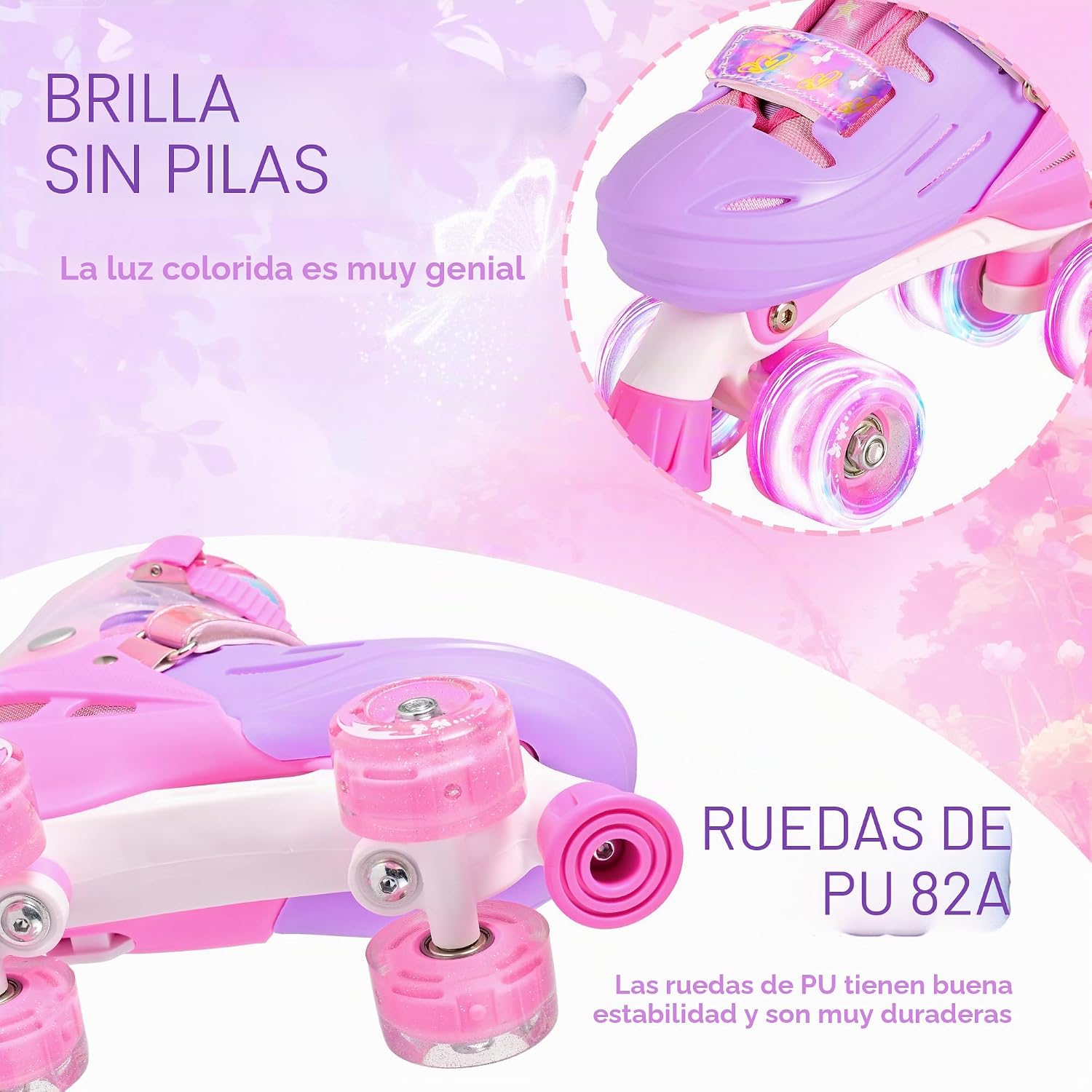 2PM SPORTS Patines de ruedas para niñas, niños y niños pequeños de...