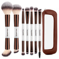 MAANGE Juego de 7 pinceles de maquillaje con bolsa, brochas de maqu...