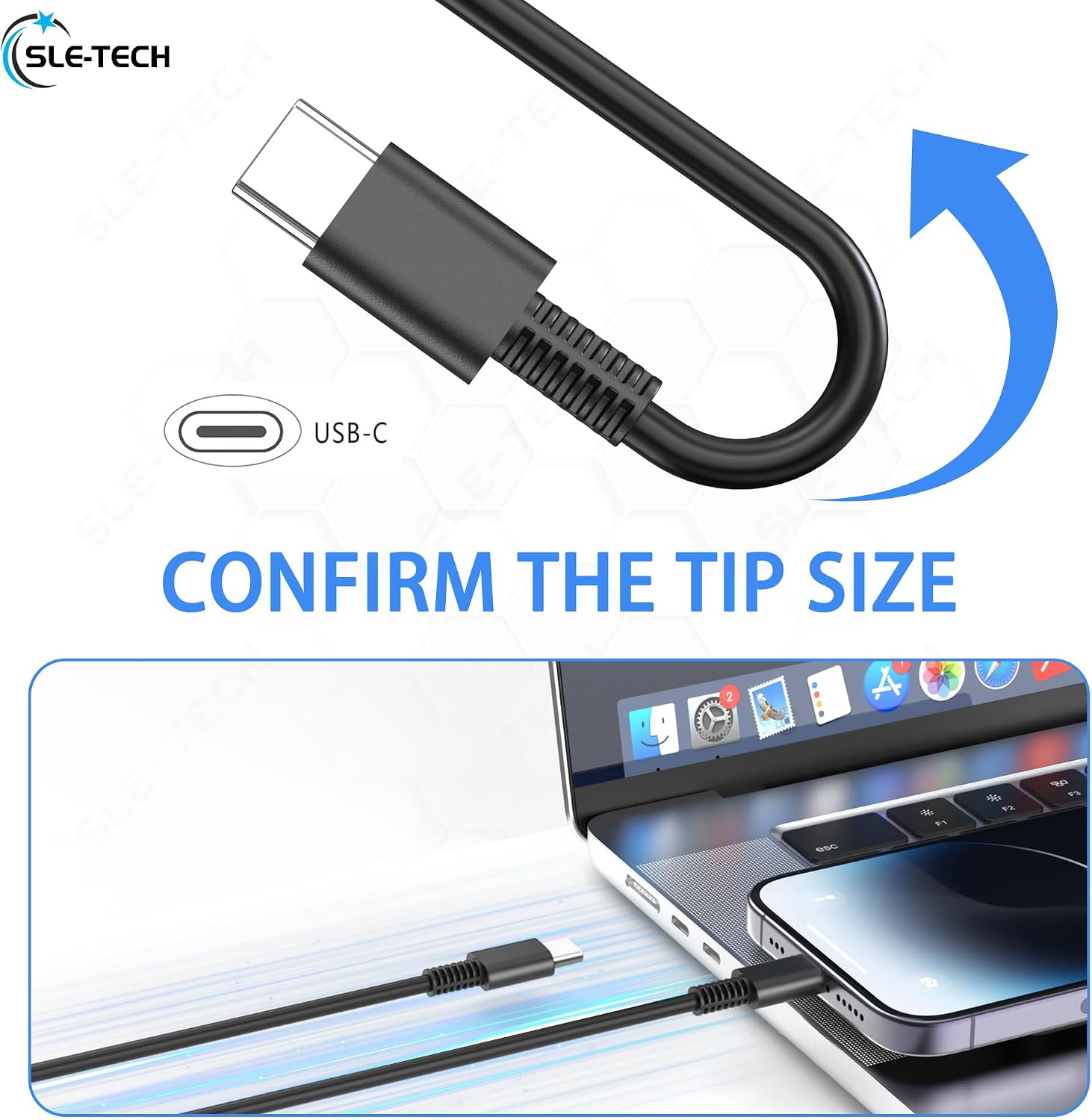 SLE-TECH Adaptador de CA USB C de 65 W compatible con Lenovo Thinkp...
