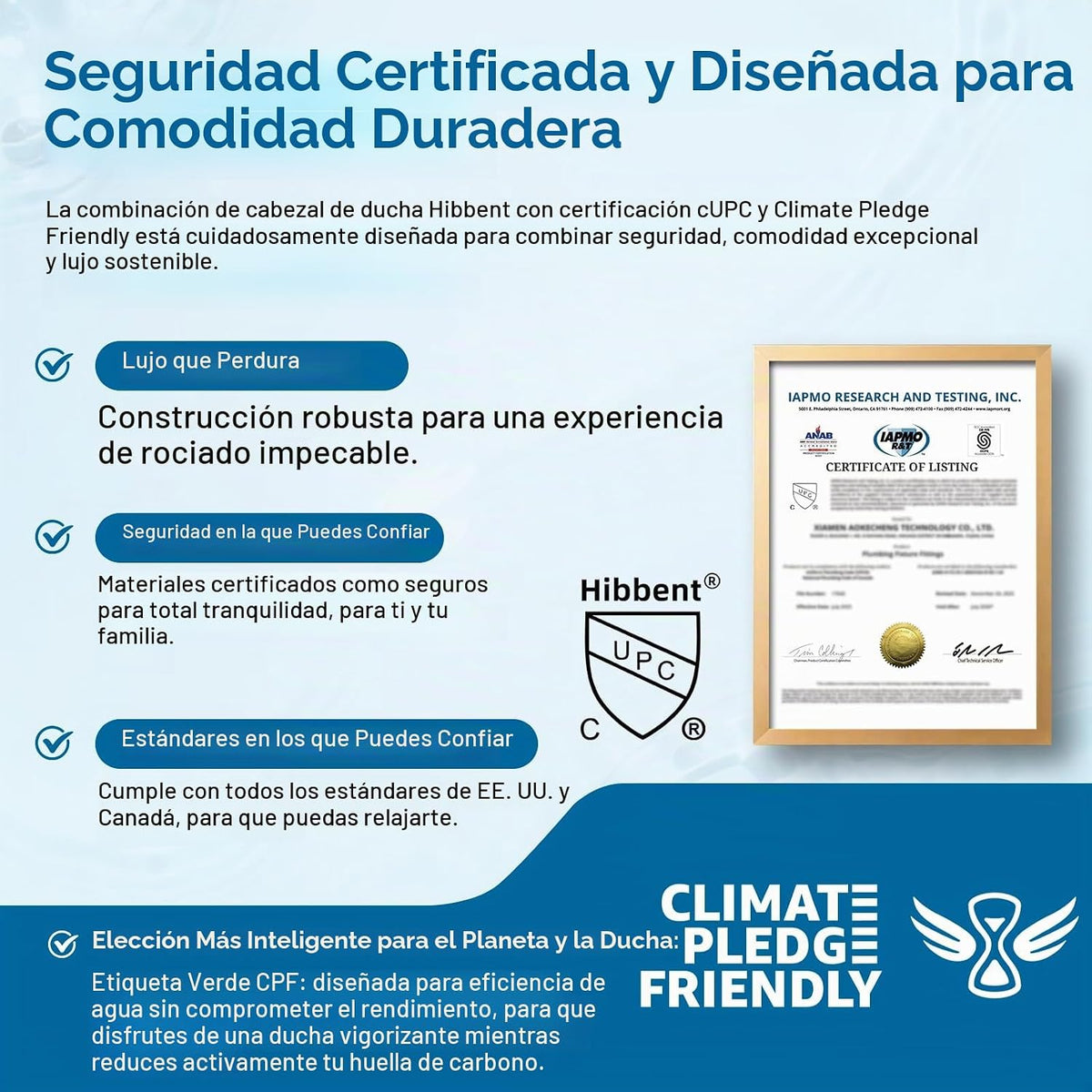 Hibbent All Metal - Cabezal de ducha de lluvia de alta presión de 8...