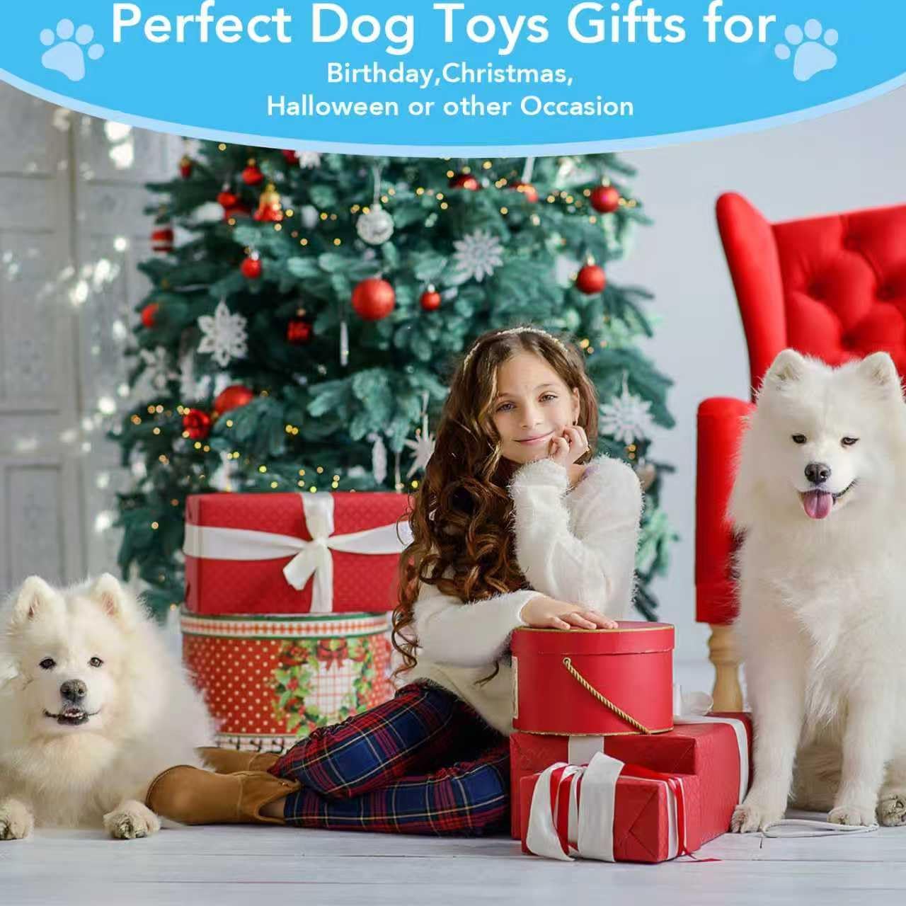 Bzonsmart Paquete de 6 juguetes chirriantes para perros. Juguetes m...