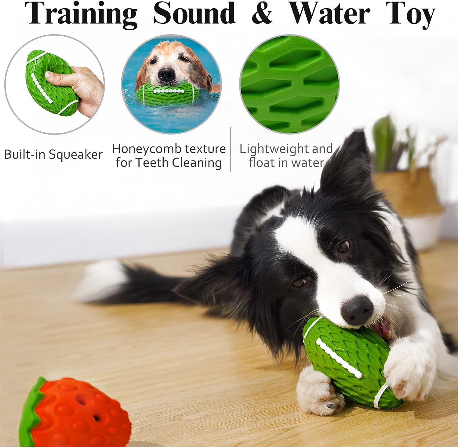 MewaJump Juguete masticable para perros, paquete de 3 juguetes para...