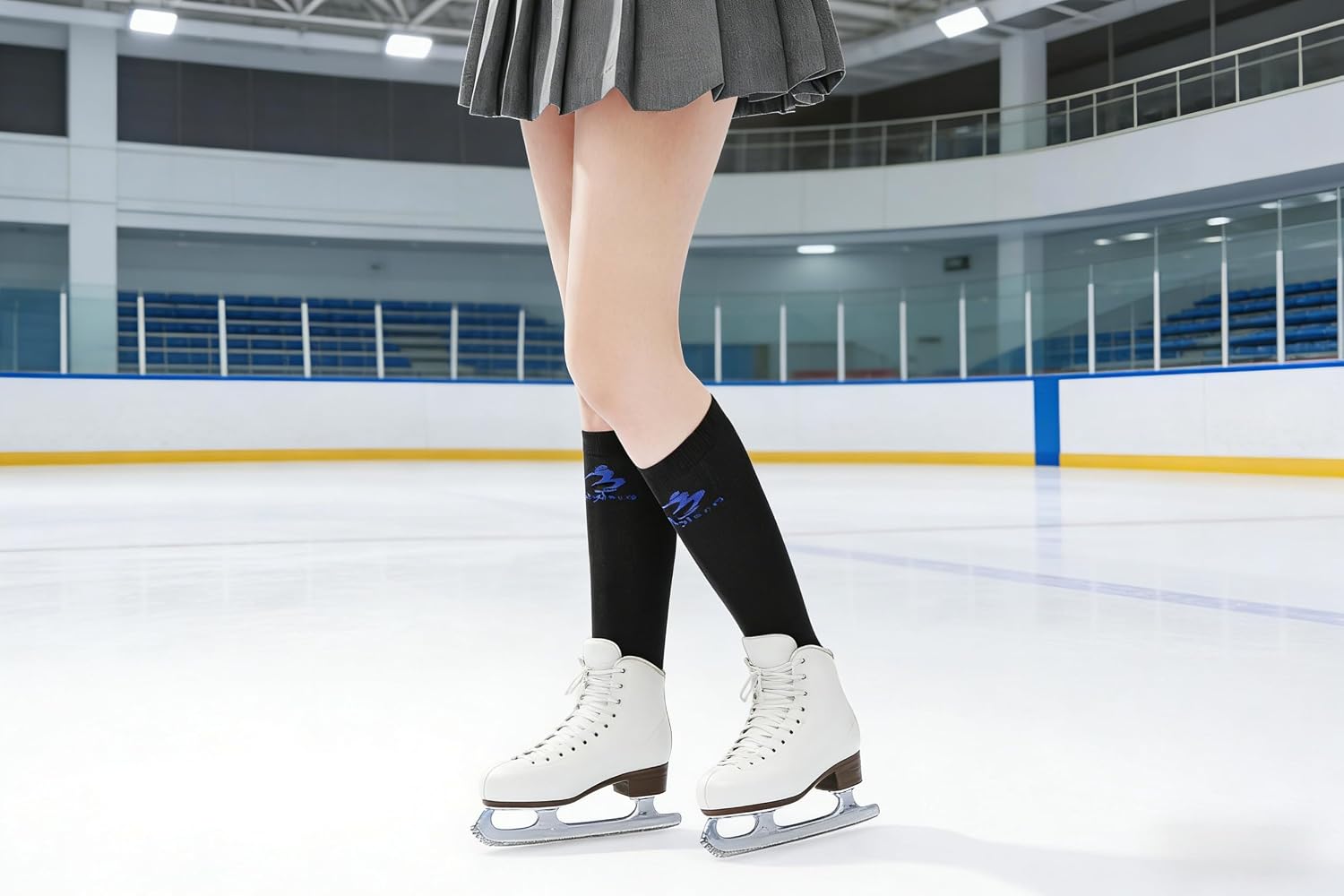 Calcetines sin costuras para patinaje artístico: diseño de puntera...