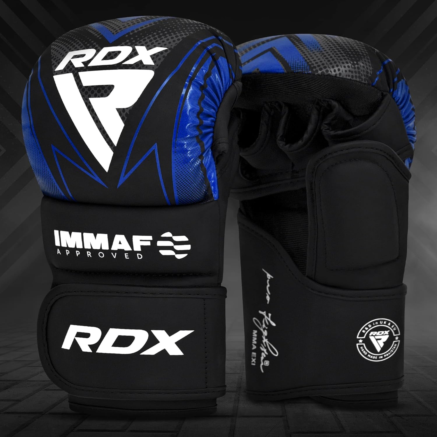 RDX IMMAF - Guantes de agarre de sparring aprobados, diseño híbrido...