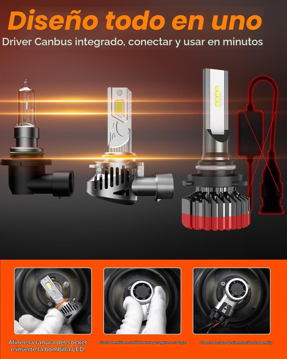 GloDrv 90 05 Bombillas para coches, luz antiniebla, paquete de 2 |...