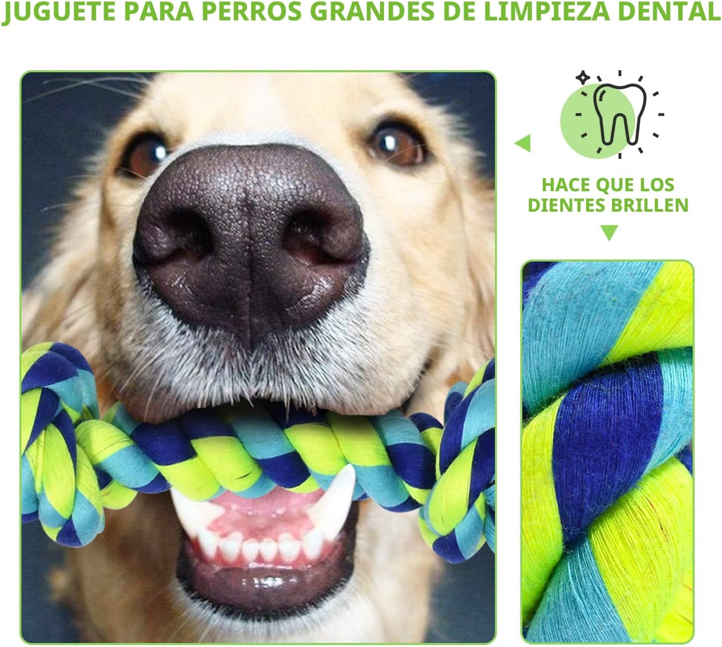 SHARLOVY Juguetes masticables grandes y resistentes para perros mas...