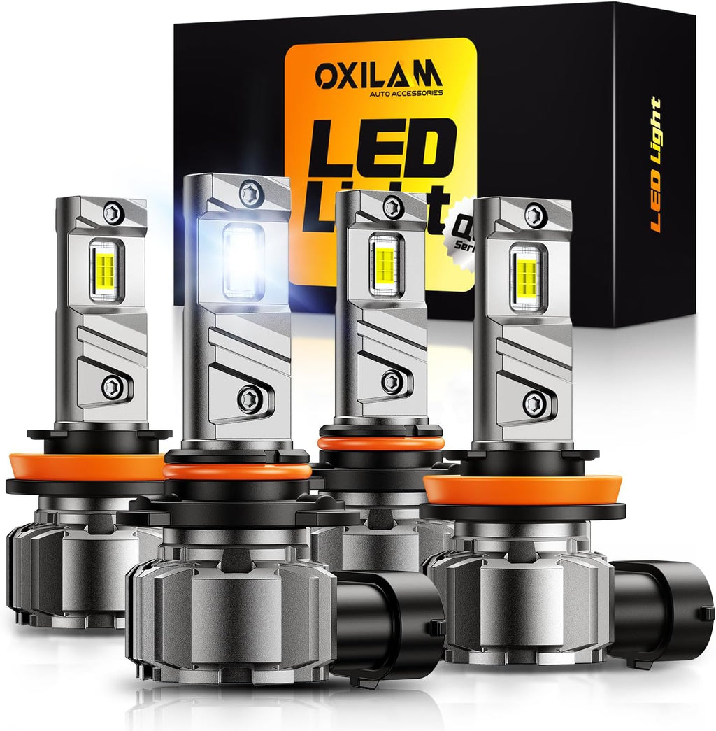 OXILAM H11 9005 - Combo de bombillas LED, 1000% más brillante, 6500...