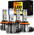 OXILAM H11 9005 - Combo de bombillas LED, 1000% más brillante, 6500...