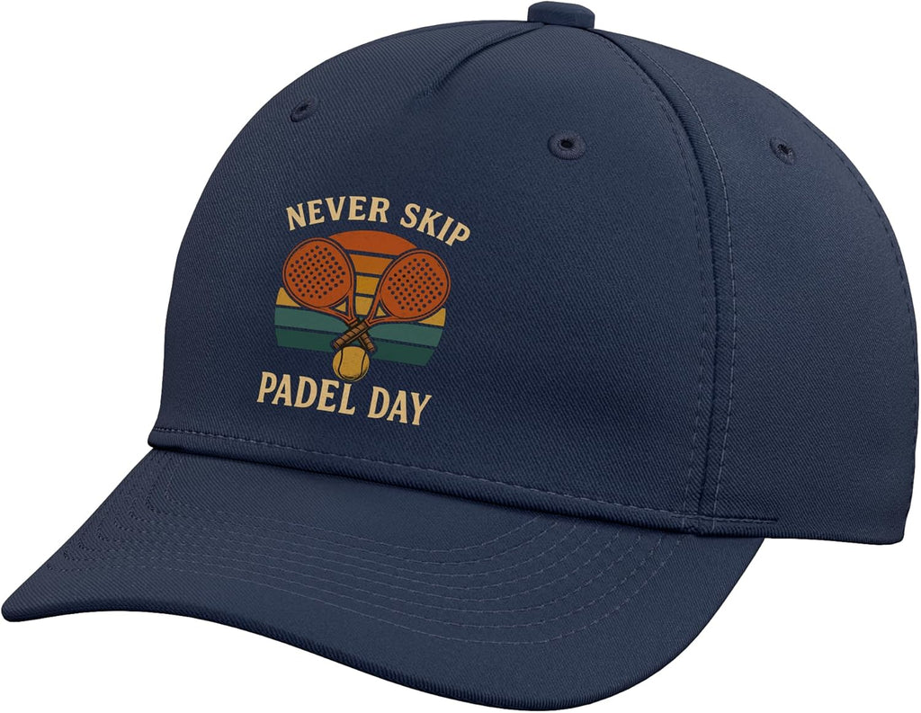 Gorra de béisbol ajustable Never Skip Padel Day Retro Padel Tennis