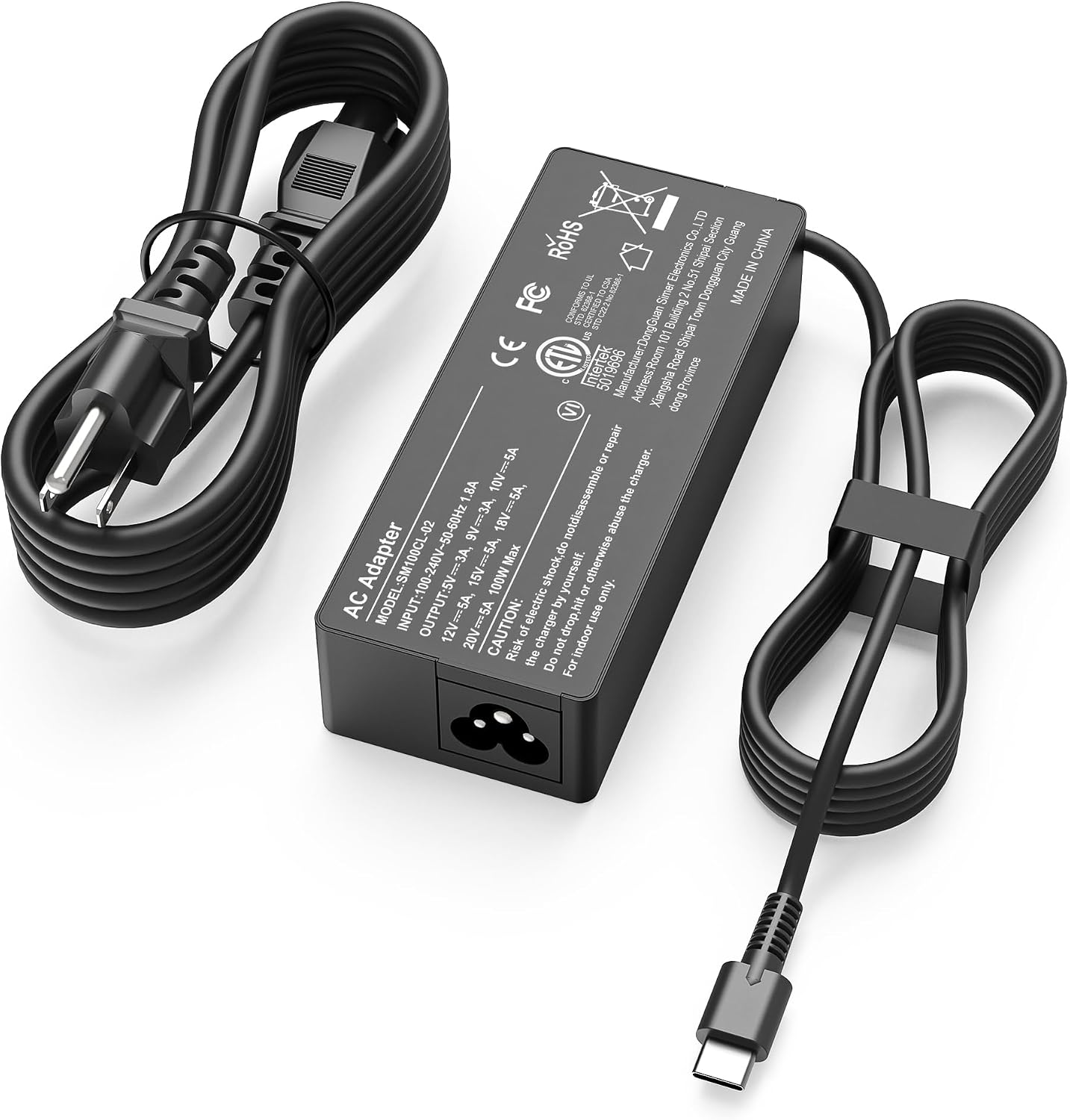 TUXIFPKU Cargador USB C para laptop de 100 W, tipo C, carga rápida,...
