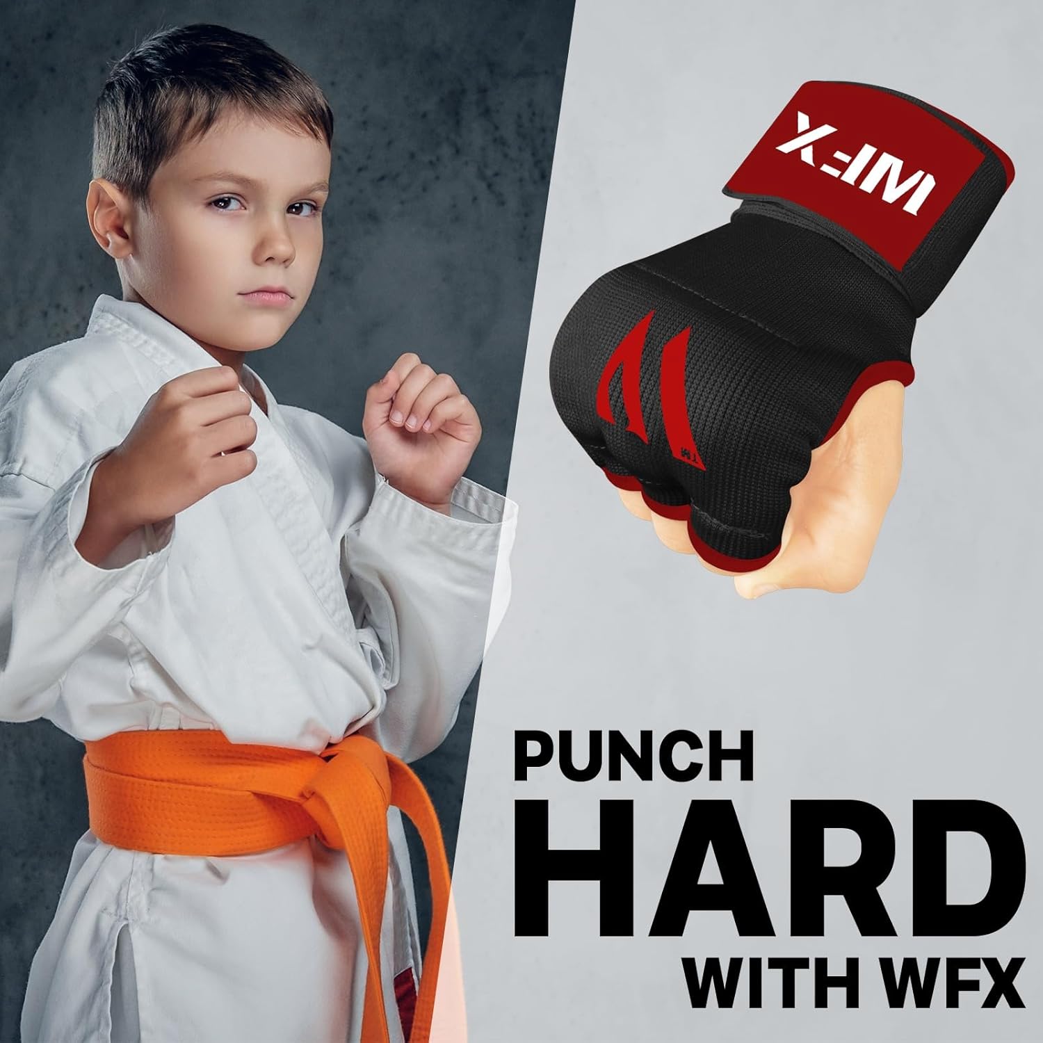 WFX - Guantes de mano para niños y jóvenes de boxeo, interiores, co...