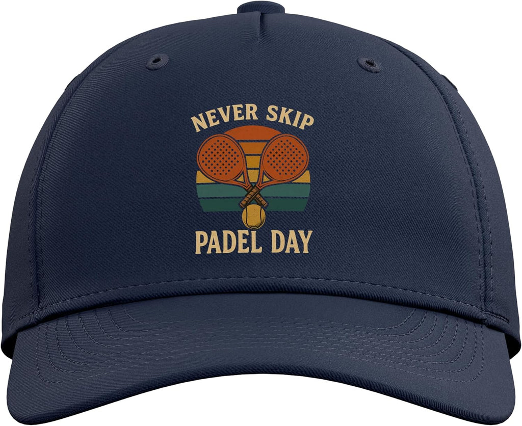 Gorra de béisbol ajustable Never Skip Padel Day Retro Padel Tennis