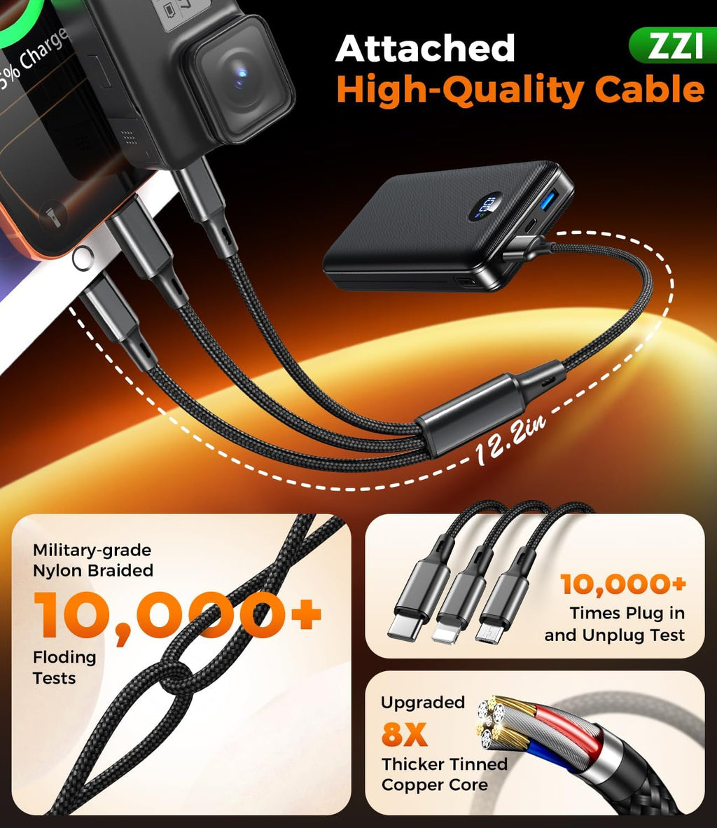 Cargador portátil Power Bank, batería de 60000 mAh con cable USB-C\...