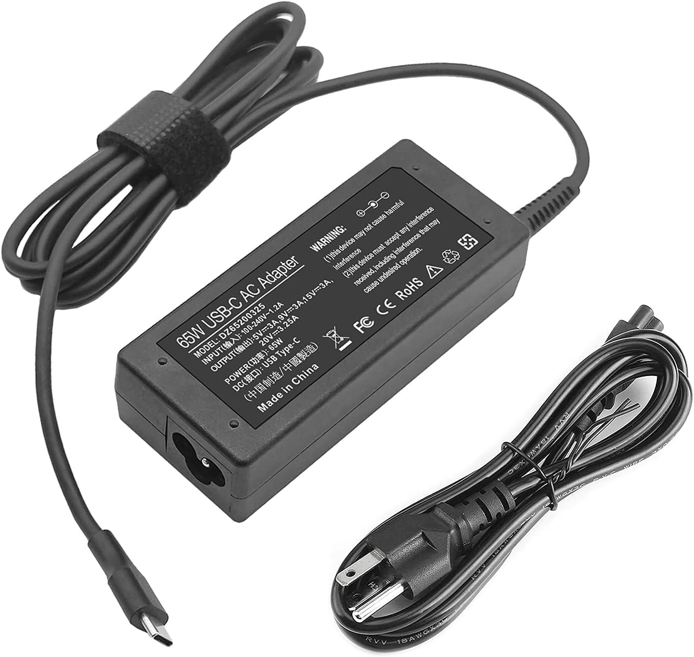 Yodzgaco Cargador USB C Chromebook de 65 W para Lenovo, Hp, Dell, A...