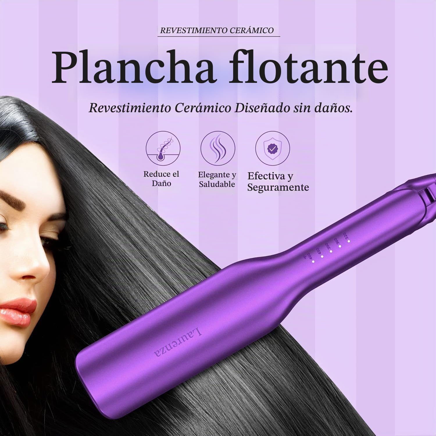 Laurenza - Plancha plana de 2 pulgadas de ancho con aniones de 65.6...
