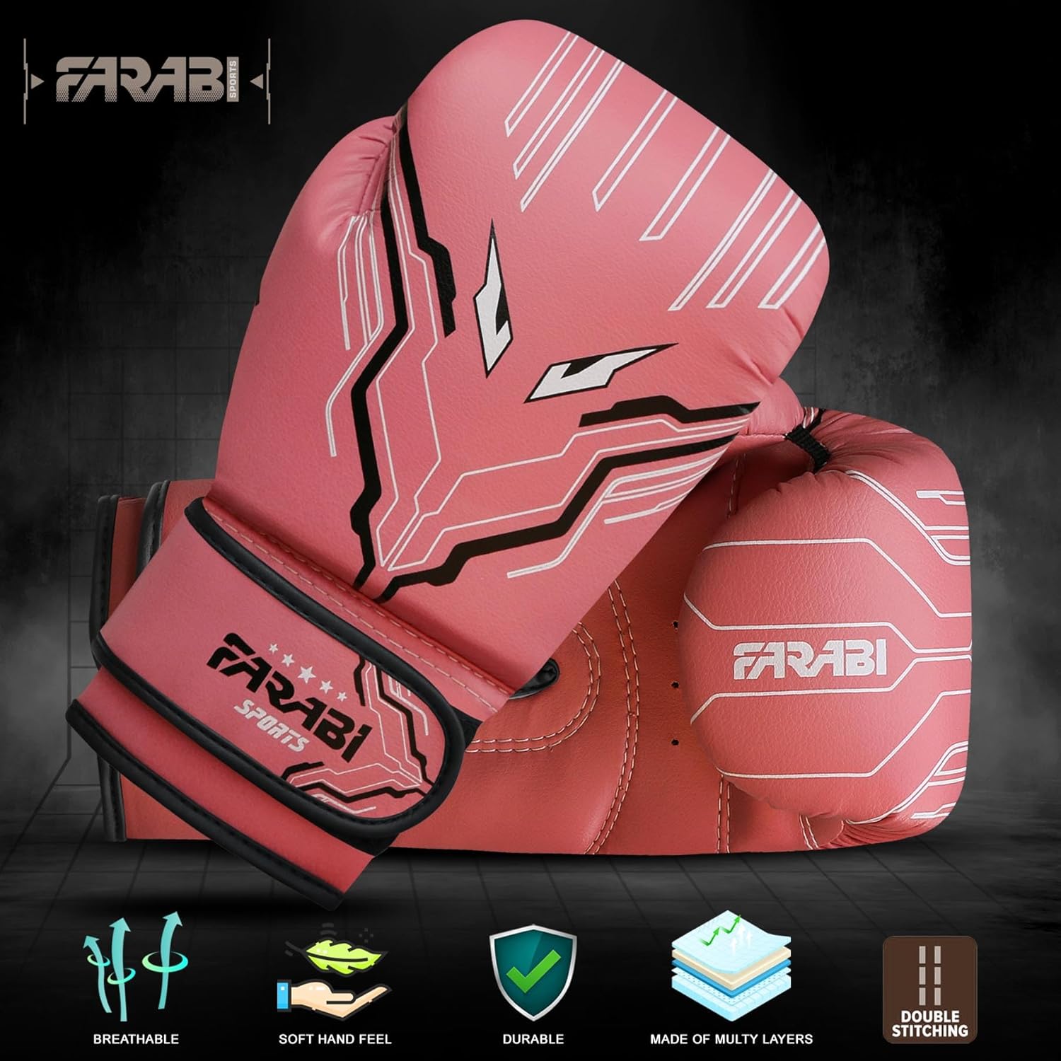 Farabi Sports Guantes de boxeo para niños y niñas, guantes de kickb...