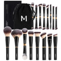 MAANGE Juego de 16 brochas de maquillaje profesionales para base de...