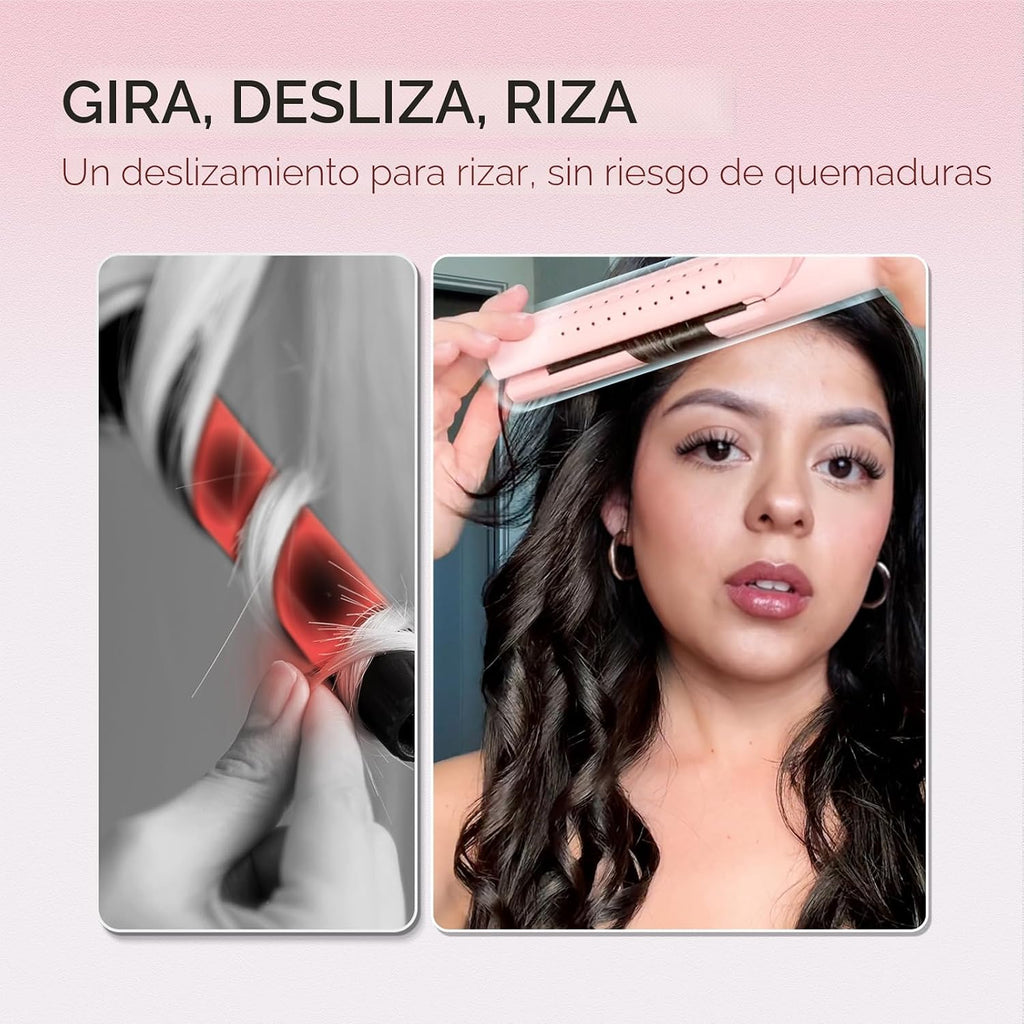 TYMO Airflow 2.0 - Plancha rizadora de pelo 2 en 1, rizador de pelo...