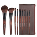 Juego de brochas de maquillaje de bambú profesional, juego de broch...