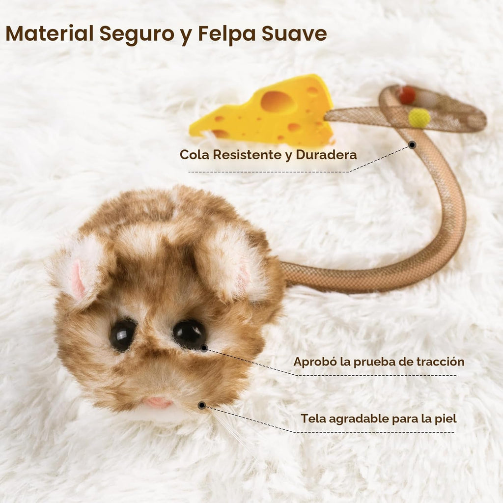 Migipaws MigiMouse - Juguete interactivo para gatos de 360° con col...
