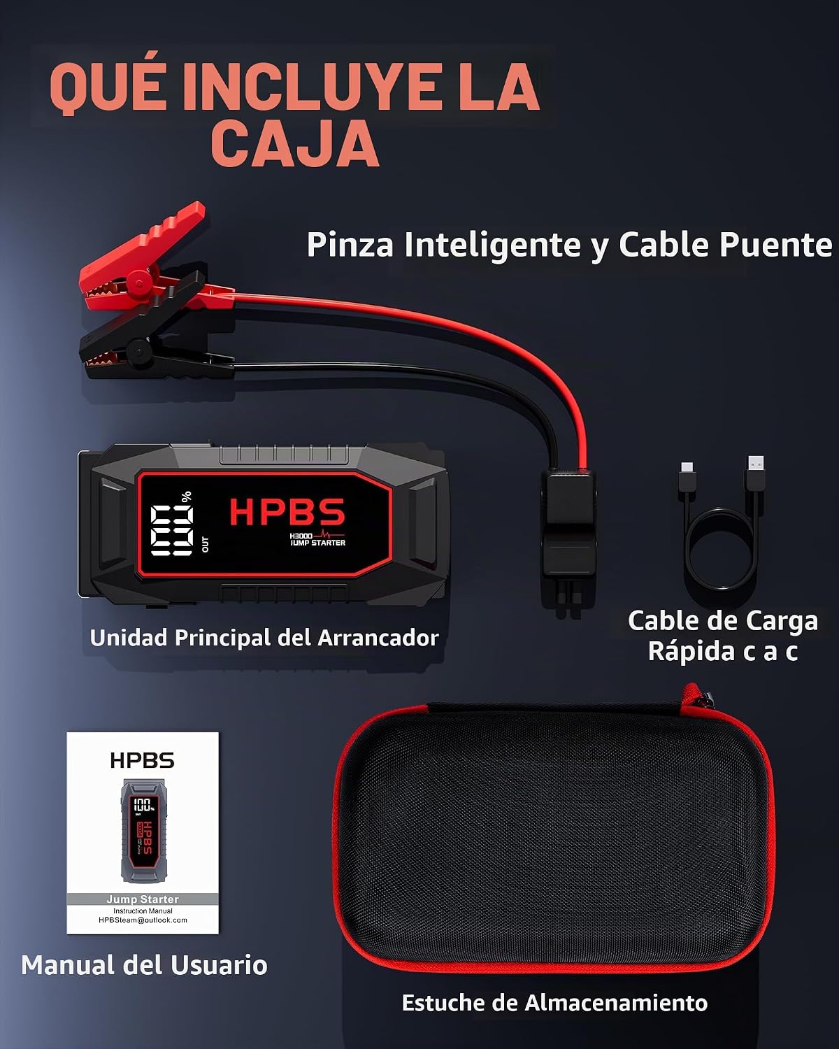 Arrancador de batería de automóvil, batería de arranque de pico de...